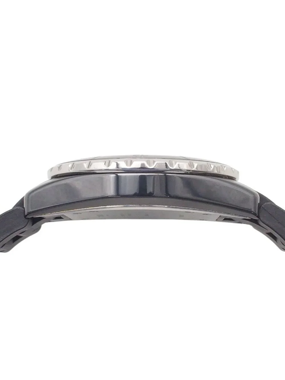 Chanel 38 Black Ceramic SS Rubber Watch Automatic